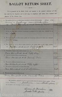 FAMILY  Town of Jackson NY 17 x 18 x 26 Galvanized Election Box and Duplicate Records Circa 1910-20.  See All the Photos in the Gallery