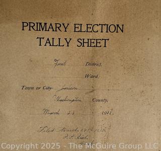 FAMILY  Town of Jackson NY 17 x 18 x 26 Galvanized Election Box and Duplicate Records Circa 1910-20.  See All the Photos in the Gallery