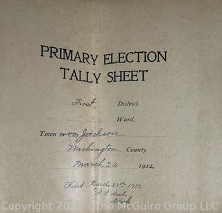 FAMILY  Town of Jackson NY 17 x 18 x 26 Galvanized Election Box and Duplicate Records Circa 1910-20.  See All the Photos in the Gallery