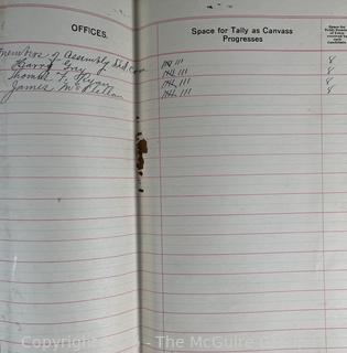 FAMILY  Town of Jackson NY 17 x 18 x 26 Galvanized Election Box and Duplicate Records Circa 1910-20.  See All the Photos in the Gallery