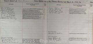 FAMILY  Town of Jackson NY 17 x 18 x 26 Galvanized Election Box and Duplicate Records Circa 1910-20.  See All the Photos in the Gallery