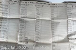 FAMILY  Town of Jackson NY 17 x 18 x 26 Galvanized Election Box and Duplicate Records Circa 1910-20.  See All the Photos in the Gallery