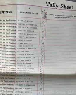 FAMILY  Town of Jackson NY 17 x 18 x 26 Galvanized Election Box and Duplicate Records Circa 1910-20.  See All the Photos in the Gallery