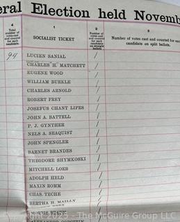FAMILY  Town of Jackson NY 17 x 18 x 26 Galvanized Election Box and Duplicate Records Circa 1910-20.  See All the Photos in the Gallery