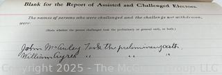 FAMILY  Town of Jackson NY 17 x 18 x 26 Galvanized Election Box and Duplicate Records Circa 1910-20.  See All the Photos in the Gallery