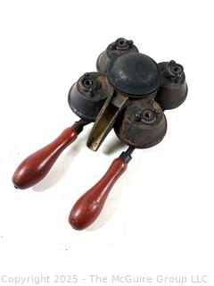 Early Mechanical Milking Machine with Red Wood Handles
