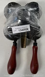Early Mechanical Milking Machine with Red Wood Handles