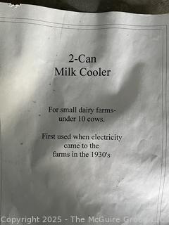 1930's 2-Can Milk Cooler