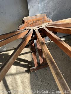 Antique "Beauty" Clothes Drying Rack Vintage Wall Mount