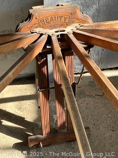 Antique "Beauty" Clothes Drying Rack Vintage Wall Mount