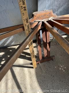 Antique "Beauty" Clothes Drying Rack Vintage Wall Mount