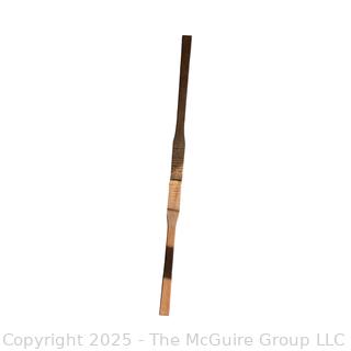 Hinged 17" Primitive Carved Wooden Mangle Board Used to Smooth Fabrics After Washing. 