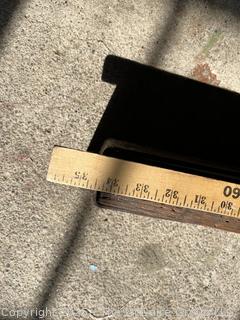 Hinged 17" Primitive Carved Wooden Mangle Board Used to Smooth Fabrics After Washing. 