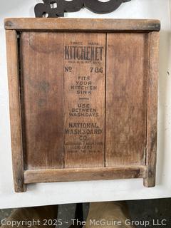 Washboards, Framed Washing Machine Information, Bowl Etc