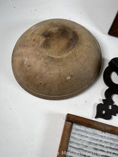 Washboards, Framed Washing Machine Information, Bowl Etc