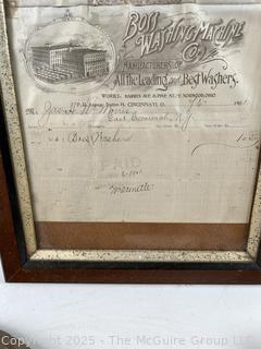 Washboards, Framed Washing Machine Information, Bowl Etc