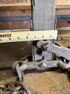 19th C Chain Tightener. Handle Measures 60" Long