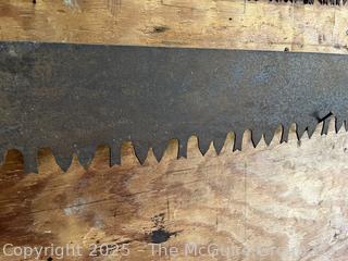 Two (2) Two-Man Crosscut Tree Saws. Measure 60 and 66"