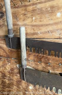 Two (2) Two-Man Crosscut Tree Saws. Measure 60 and 66"