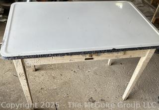 Enameled Top Kitchen Table