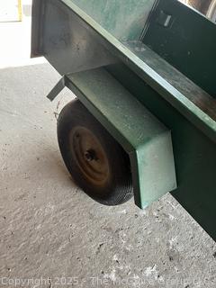 Two-wheel single axel yard trailer/cart for lawn tractor