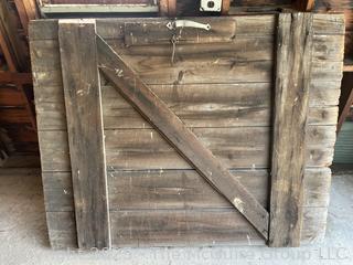 Wooden Barn Door. Measures 48 x 63"