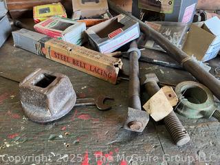 General Farm Hardware Supplies Including Trivet Repair Tool Used When Replacing  Cutting Knives on Sickle Bar Mowing Machines