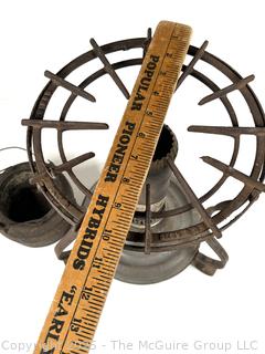 Paired Lead Melting Smelting Cast Iron Pot & Gas Burner Stand for Blacksmith or Plumber