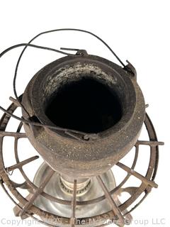 Paired Lead Melting Smelting Cast Iron Pot & Gas Burner Stand for Blacksmith or Plumber
