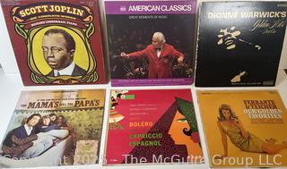 Six (6) 33.3 RPM Vinyl Records: Various Artists
