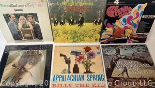 Six (6) 33.3 RPM Vinyl Records: Various Artists
