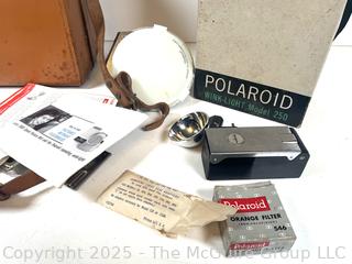 Polaroid 440 Automatic Land Camera with Case, Manuals, accessories 