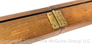 Hinged wood display stand