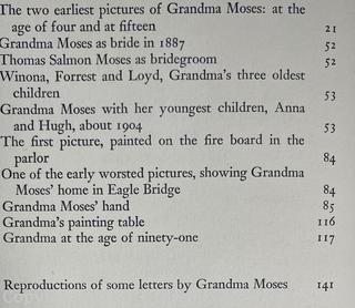 Grandma Moses My Life’s History. Otto Kallir 1952 hardback book