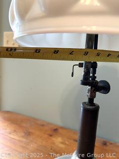 Coleman CQ Quicklite (acetylene) White Table Type 1919 Patent pressed glass shade 