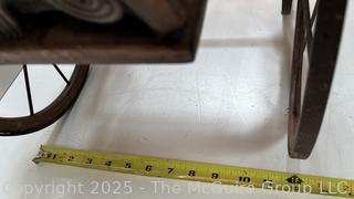 Antique Victorian-Era Miniature Doll Carriage Functional Wheels