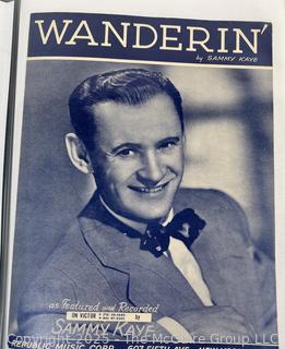 Plastic binder of sheet music from the 1940-50's