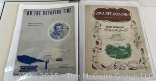 Plastic binder of sheet music from the 1940-50's