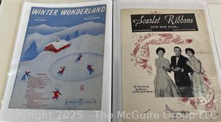 Plastic binder of sheet music from the 1940-50's