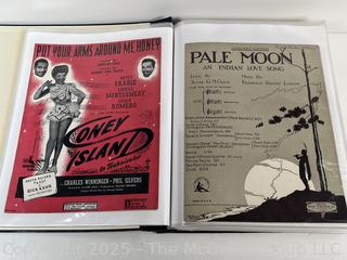 Plastic binder of sheet music from the 1940-50's