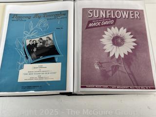 Plastic binder of sheet music from the 1940-50's