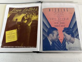 Plastic binder of sheet music from the 1940-50's