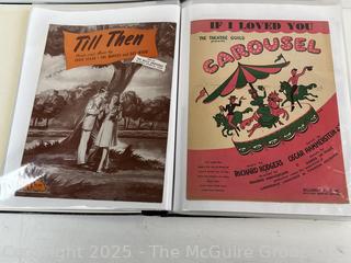 Plastic binder of sheet music from the 1940-50's