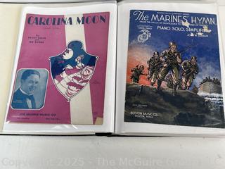 Plastic binder of sheet music from the 1940-50's