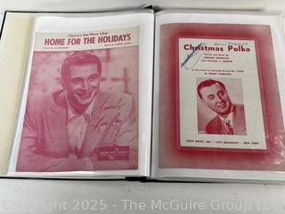 Plastic binder of sheet music from the 1940-50's