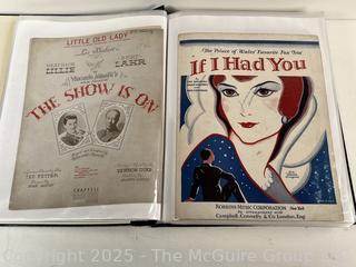 Plastic binder of sheet music from the 1940-50's