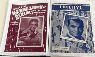 Plastic binder of sheet music from the 1940-50's