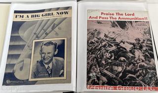 Plastic binder of sheet music from the 1940-50's
