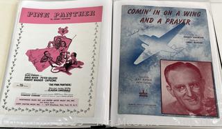 Plastic binder of sheet music from the 1940-50's