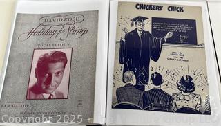 Plastic binder of sheet music from the 1940-50's